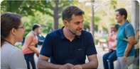 Klemen v pogovoru s prebivalci v Šiški